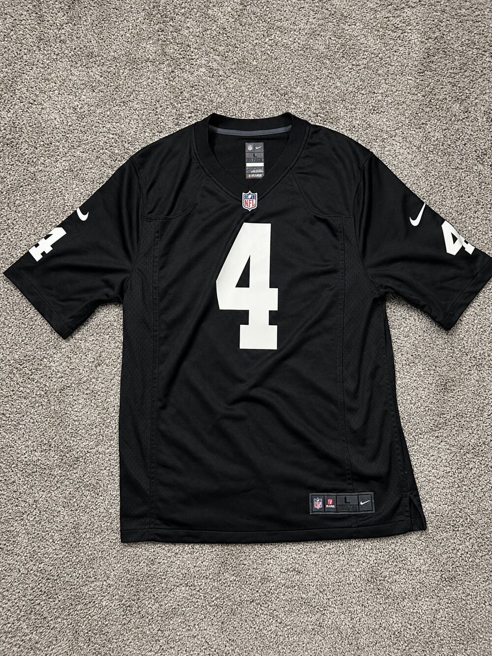 Nike On Field Mens Jersey LV Raiders Derek Carr#4 Black